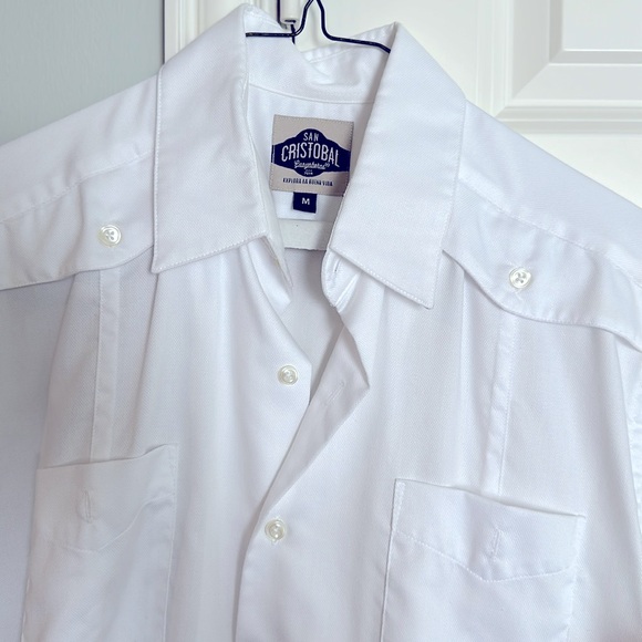 Men’s San Cristobal White Guayabera “Mexican Wedding Shirt” size medium - Picture 2 of 3